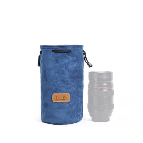 

S.C.COTTON Liner Shockproof Digital Protection Portable SLR Lens Bag Micro Single Camera Bag Round Blue M