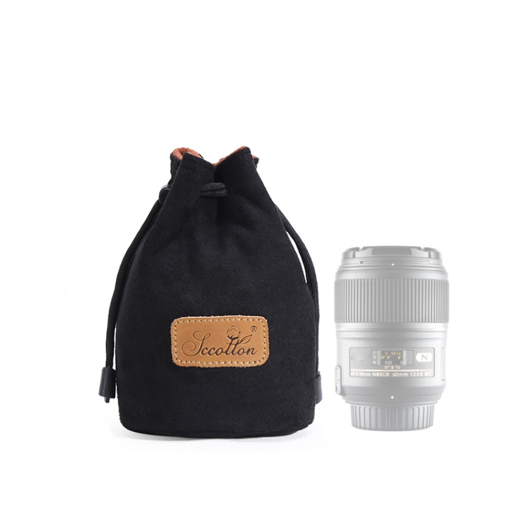 

S.C.COTTON Liner Shockproof Digital Protection Portable SLR Lens Bag Micro Single Camera Bag Round Black S