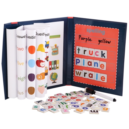 

Early Education English Alphabet Words Spelling Cognition Magnetic Puzzle Learning Game Book