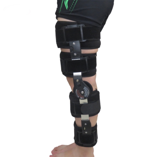 

Adjustable Length Of Knee Joint Fixation Brace Knee Injury Fracture Protector Bracket(Black), Specification: Free Size