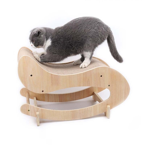 

Corrugated Cat Scratching Board Shaker Claw Grinding Toy(Primary Color)