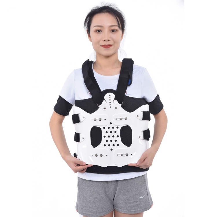

Breathable Adjustable Spine Chest And Back Fixed Brace Plastic Polymer Brace,Style: Strap