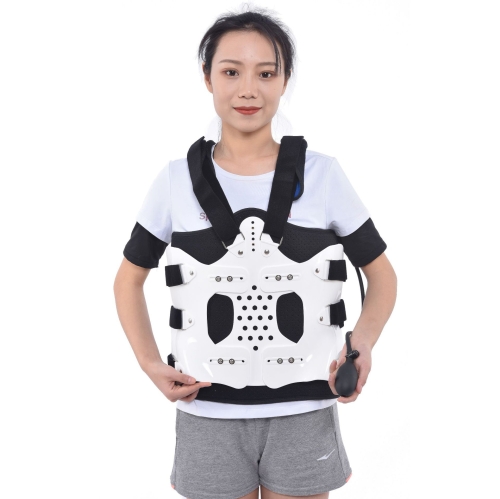 

Breathable Adjustable Spine Chest And Back Fixed Brace Plastic Polymer Brace,Style: Single Airbag