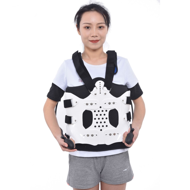 

Breathable Adjustable Spine Chest And Back Fixed Brace Plastic Polymer Brace,Style: Double Airbag