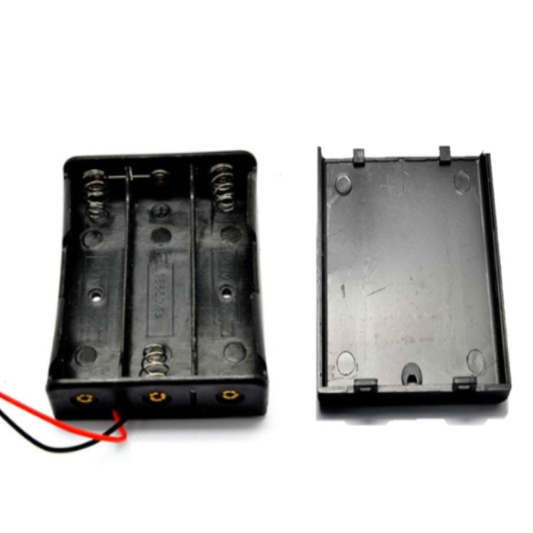 

10 PCS AA Size Power Battery Storage Case Box Holder For 3 x AA Batteries with Cover & Switch