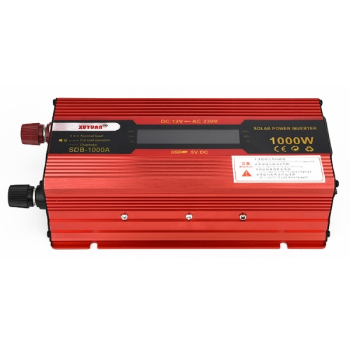 

XUYUAN 1000W Car Inverter with Display Converter, Specification: 12V to 220V