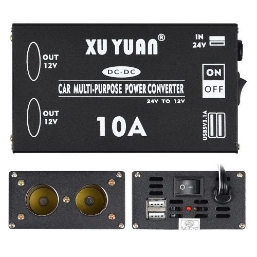 

XUYUAN 120W Step-Down Converter 24V to 12V 10A Automotive DC Power Buck Converter