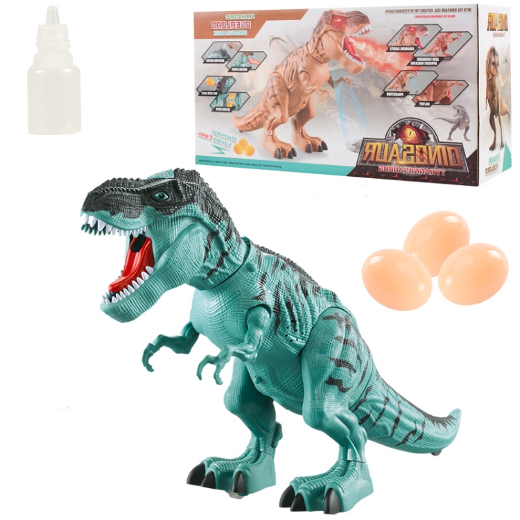 

Electric Spray Egg Laying Dinosaur Toy Can Project Dinosaur Model(Blue)