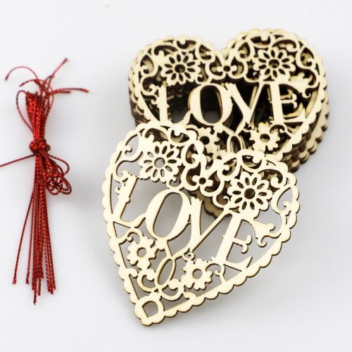 

2 Packs Valentines Day Wedding Supplies Hollow Love Decoration Small Pendant JM01768