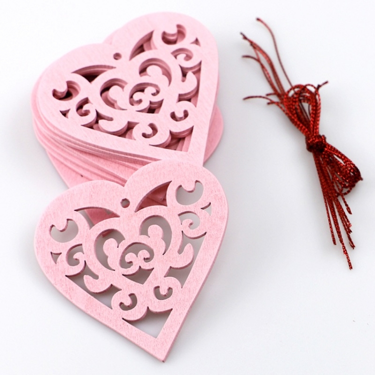 

2 Packs Valentines Day Wedding Supplies Hollow Love Decoration Small Pendant JM01772