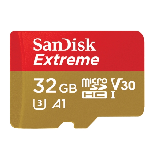 

SanDisk U3 High-Speed Micro SD Card TF Card Memory Card for GoPro Sports Camera, Drone, Monitoring 32GB(A1), Colour: Gold Card