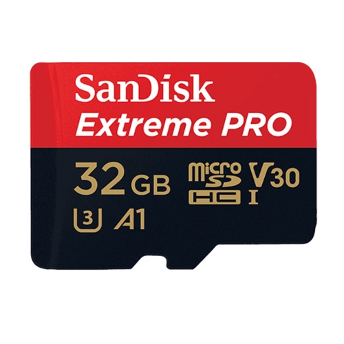 

SanDisk U3 High-Speed Micro SD Card TF Card Memory Card for GoPro Sports Camera, Drone, Monitoring 32GB(A1), Colour: Black Card