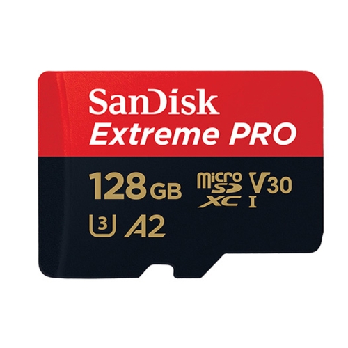 

SanDisk U3 High-Speed Micro SD Card TF Card Memory Card for GoPro Sports Camera, Drone, Monitoring 128GB(A2), Colour: Black Card