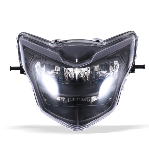 

Motorcycle LDE Retro Headlights LED Far Near Beam Lights For Yamaha LC135 V2-V6(Transparent Glass)