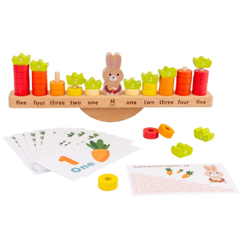 

Children Early Education Puzzle Rabbit Balanced Toy Math Addition Subtraction Enlightenment Toy