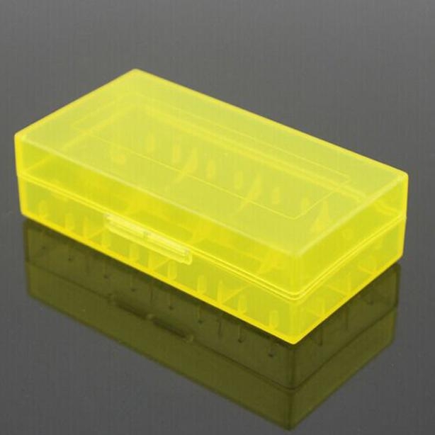 

5 PCS Battery Storage Case Plastic Box for 2 x 18650 / 4 x 16340 Batteries(Yellow)