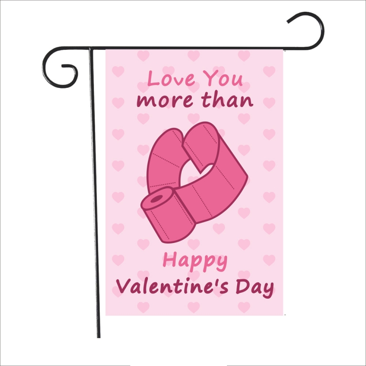 

2 PCS Valentine Day Garden Flag Festive Atmosphere Garden Banner(QR042)