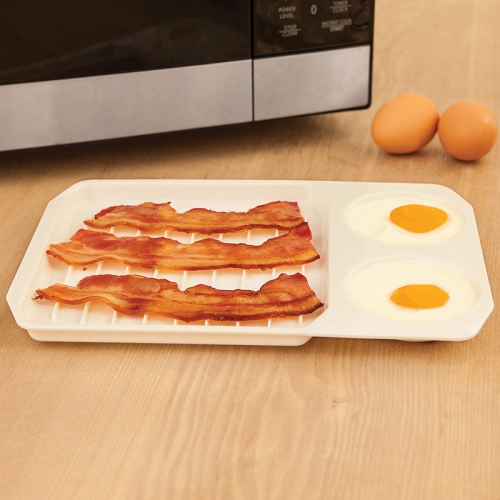 

2 PCS Creative Bacon And Eggs 2 In 1 Microwave Oven Bakeware Baking Tools