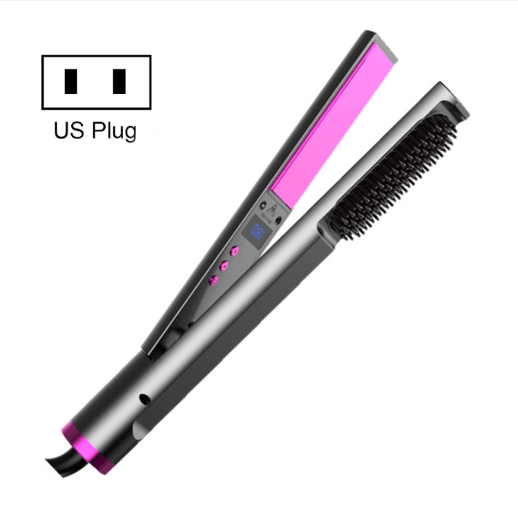 

10-speed Adjustable Multifunctional Hair Straightening Curler Wet And Dry Electric Splint Straightening Comb, Power: US Plug