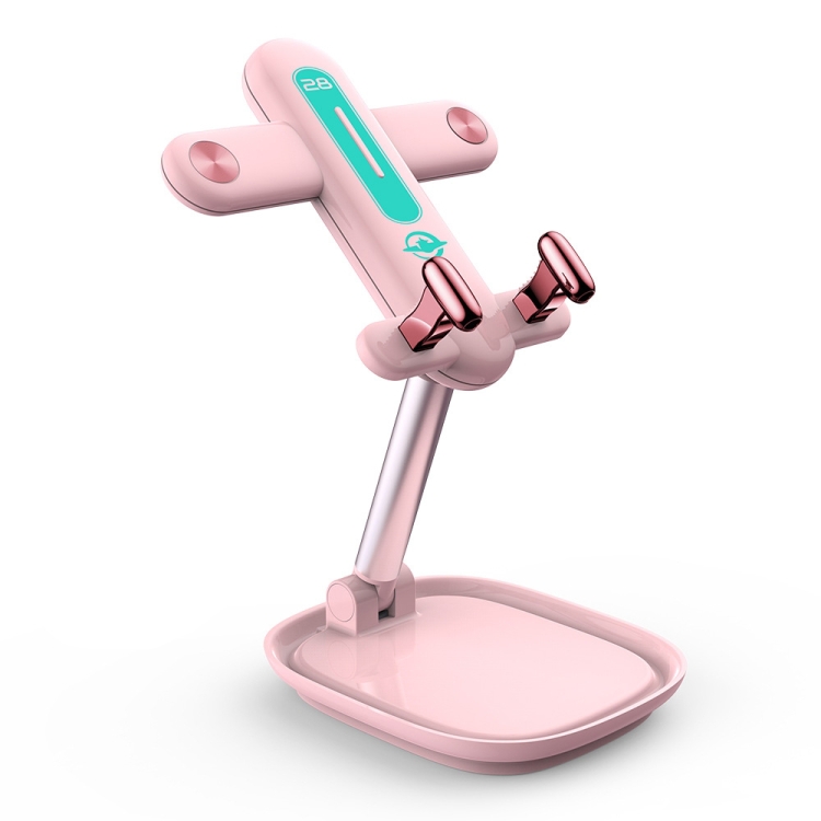 

N28 Foldable Multi-Angle Adjustable Mobile Phone Holder Creative Aircraft Holder(Pink)