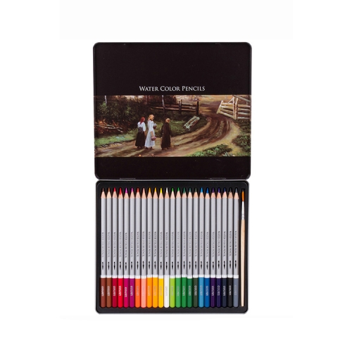 

Deli Water-Soluble Colored Pencils 24 Colors 36 Colors 48 Colors 72 Color Pens Coloring Painting Pens, Lead color: 24 Colors (Iron Box)