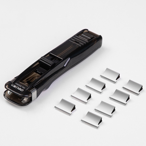 

5 PCS Deli Office Stationery Supplementary Clip Push Clipper, Specification: 8591A (Black)