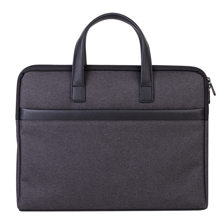 

Deli 63751 Front And Rear Double Pockets Multi-Layer Briefcases Handheld Meeting Bag(Dark Gray)