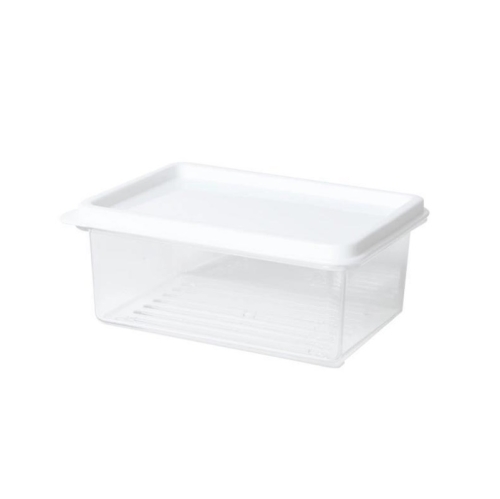 

2 PCS Refrigerator Storage Fresh-Keeping Box Kitchen Can Be Stacked With Frozen Fruit Sealed Box, Size: Small(White)