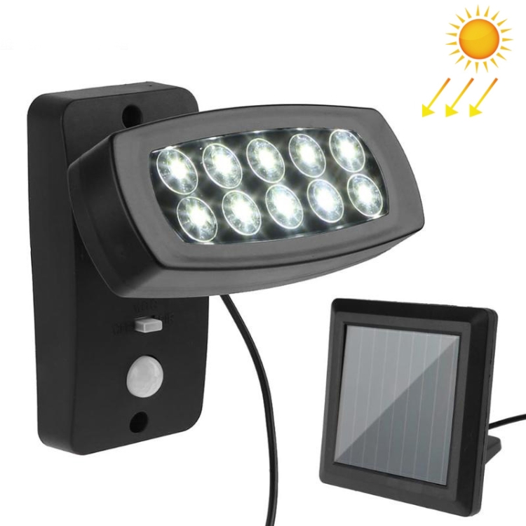 

Split Type Solar 10-LED Sensor Wall Light Garden Light Waterproof Flood Light
