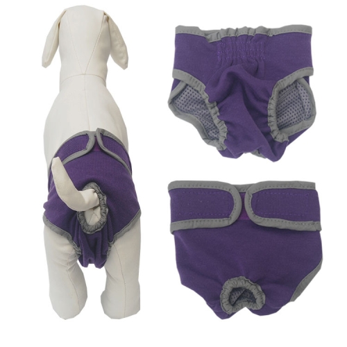 

Pet Physiological Pants Large Medium & Small Dogs Anti-Harassment Safety Pants, Size: L(Purple)