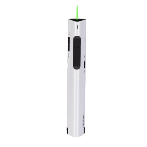 

Deli 2.4G Flip Pen Business Presentation Remote Control Pen, Model: 2801G White (Green Light)