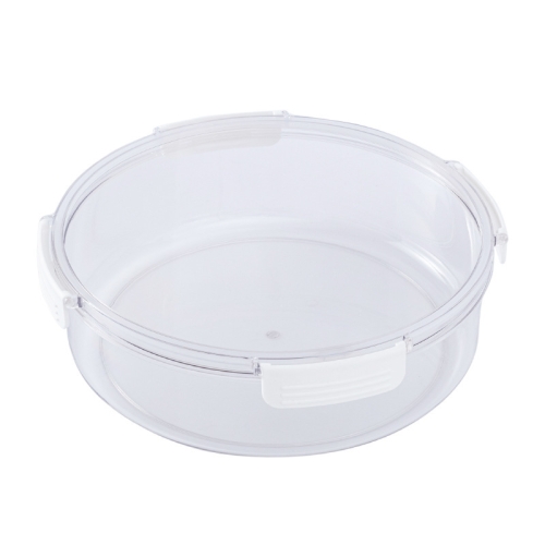 

Candy Box Transparent Iving Room Snack Basin Multifunctional Moisture-Proof Plastic Household Sealed Dried Fruit Box With Lid Round Fruit Plate Without Grid