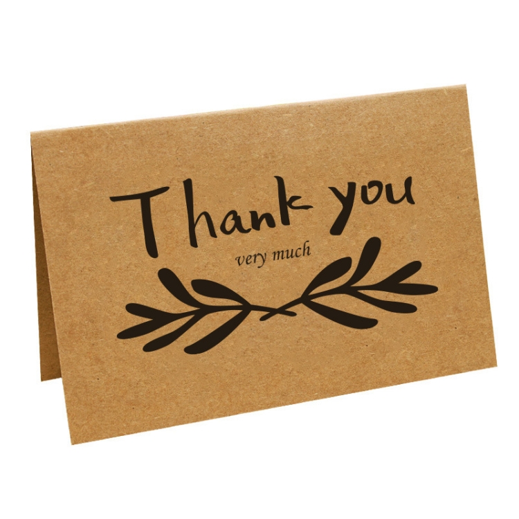 

15 PCS Vintage Kraft Paper Simple Blessing Message Card Holiday Universal Thank You Card(18)