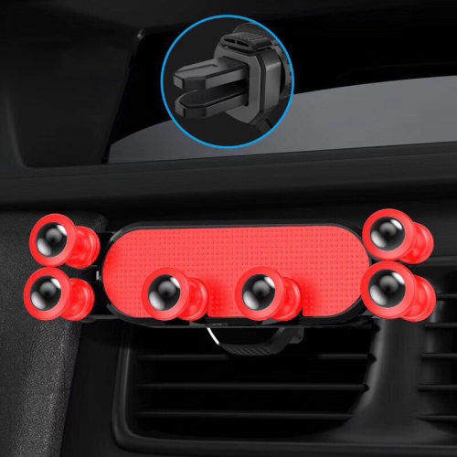 

Car Holder Mobile Phone Navigation Automatic Retractable Gravity Car Holder(Red )
