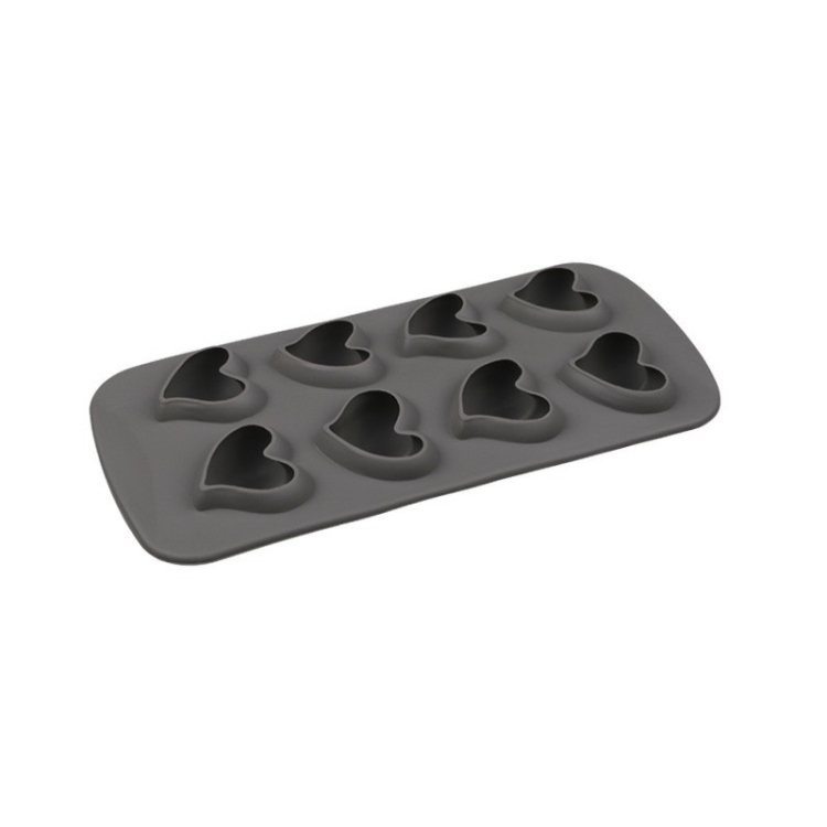 

2 PCS Creative Silicone Ice Tray Mold 8 Continuous Mould Home-Made DIY Ice Tray Box, Style: Heart-shaped (Gray)