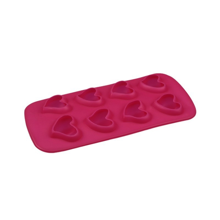 

2 PCS Creative Silicone Ice Tray Mold 8 Continuous Mould Home-Made DIY Ice Tray Box, Style: Heart-shaped (Pink)