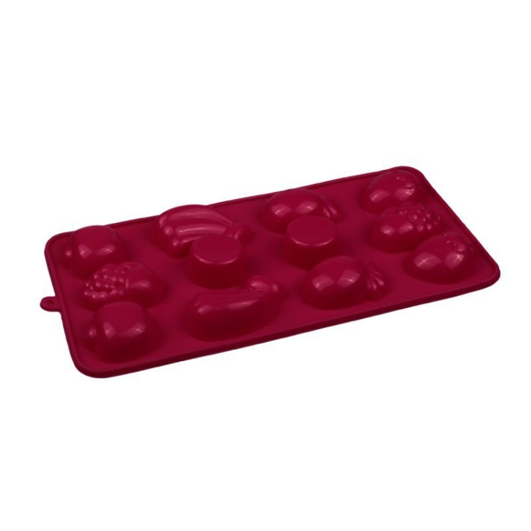 

2 PCS Creative Silicone Ice Tray Mold 8 Continuous Mould Home-Made DIY Ice Tray Box, Style: Fruit (Vermillion)