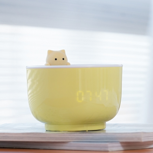 

Cat Alarm Clock Night Light 2W LED Rechargeable Adjustable Children Bedroom Bedside Light(Beige)