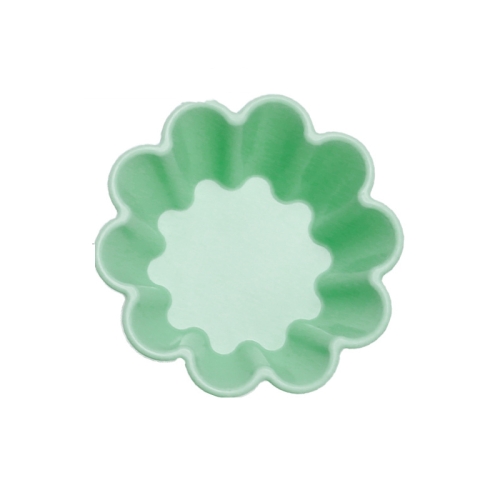 

10 PCS Creative DIY Silicone Cake Cup Muffin Cup Baking Mold,Style: Flower-shaped (Macron Green)
