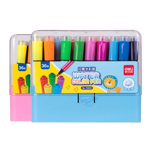 

2 PCS Deli 12/24/36 Ribbon Seal Watercolor Pen Children Washable Brush, Colour: 36 Colors