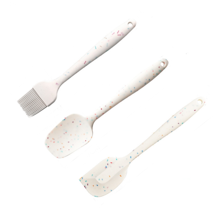 

3 in 1 Kitchen Pancake DIY Baking Tools Set Color Grain Barbecue Brush + Butter Spatula + Spatula Set