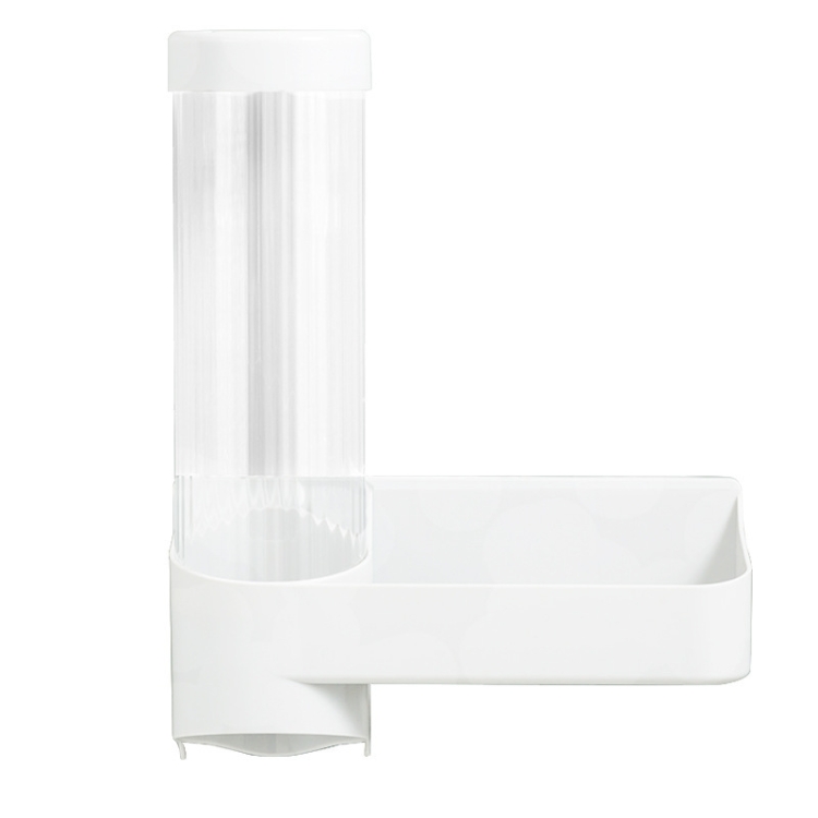 

Wall-Mounted Disposable Cup Automatic Cup Remover Household Water Dispenser Paper Cup Rack(White)