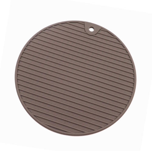 

4 PCS Silicone Heat Insulation Pad Anti-Scald Non-Slip High Temperature Coaster(Brown Gray)