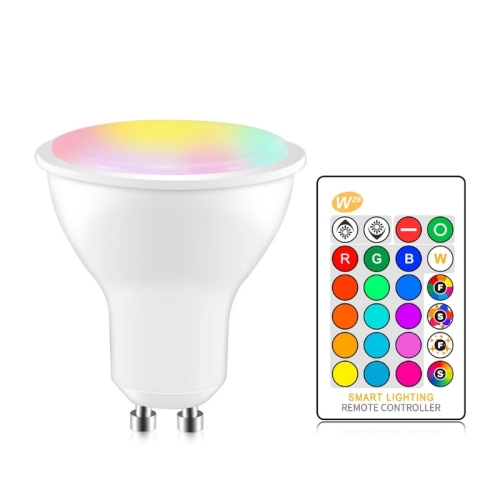 

GU10 8W AC85-265V Dimmable LED Spotlight Remote Control Holiday Decoration Home Lighting(RGB+Cool White (5500-7000K))