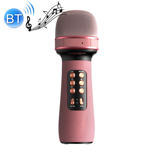 

WS898 K Song Small Dome Microphone Wireless Bluetooth Children Microphone Audio Integrated Condenser Microphone(Pink)