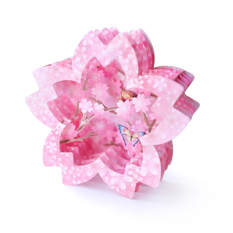 

Valentine Day Greeting Card Cherry Blossom Butterfly Carving Box