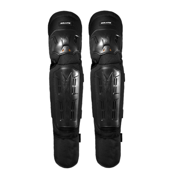 

SULAITE Motorcycle Riding Knee Pads Electric Bike Windproof Cold-Proof Leggings Winter Plus Velvet Warm Protective Gear, Specification: One Size(Black)