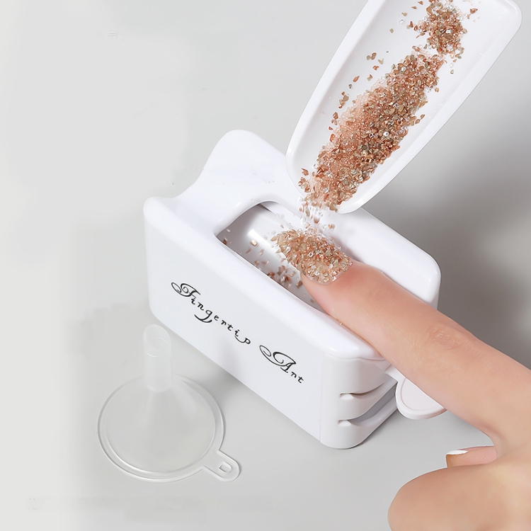

3 PCS Nail Art Double-Layer Powder Jewelry Recycling Box Portable Infiltration Powder Container Manicure Tool