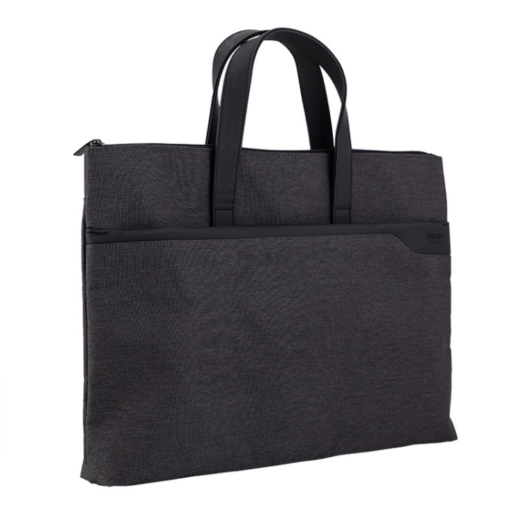 

Deli 63750 Office Portable Zipper Document Bag Double-Layer Conference Information Bag(Gray)