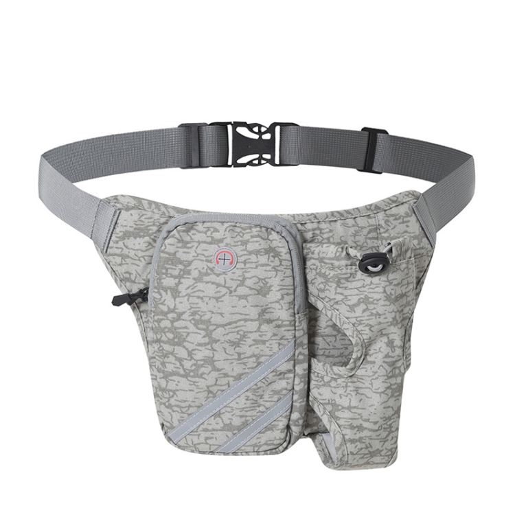

Outdoor Running Sports Nylon Waist Bag Cycling Mountaineering Water Bottle Bag(Gray)